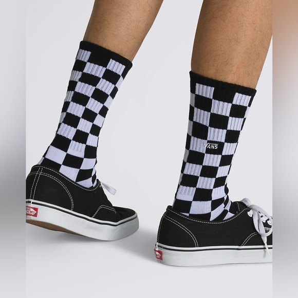 Vans Checkered Crew Socks 🧦🏁🖤🤍 - Picture 2 of 3